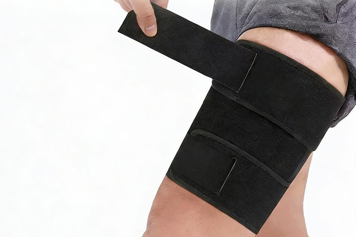 2Pcs Thigh Wrap Support Thigh Brace Adjustable Sleeve Support For Workouts