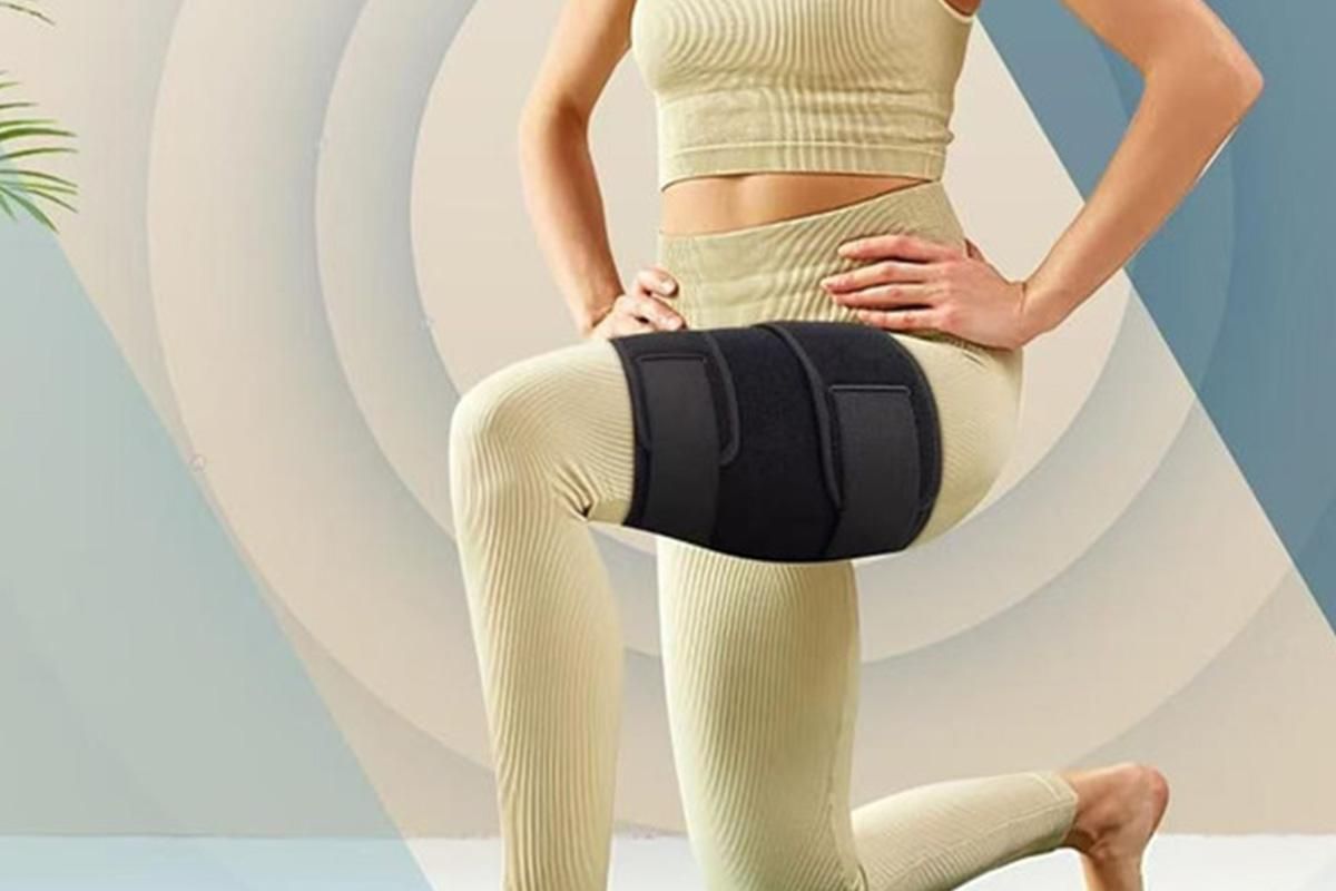 2Pcs Thigh Wrap Support Thigh Brace Adjustable Sleeve Support For Workouts