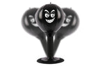 Desk Punching Bag Desktop Toy with Strong Suction Cup Fun Punch Desktop Game-Black