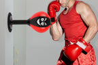 Desk Punching Bag Desktop Toy with Strong Suction Cup Fun Punch Desktop Game-Red