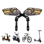 Handlebar Bike Mirror Ajustable and Rotatable Rearview Bicycle Mirror Security Cycling Rearview Mirror Easy to Install