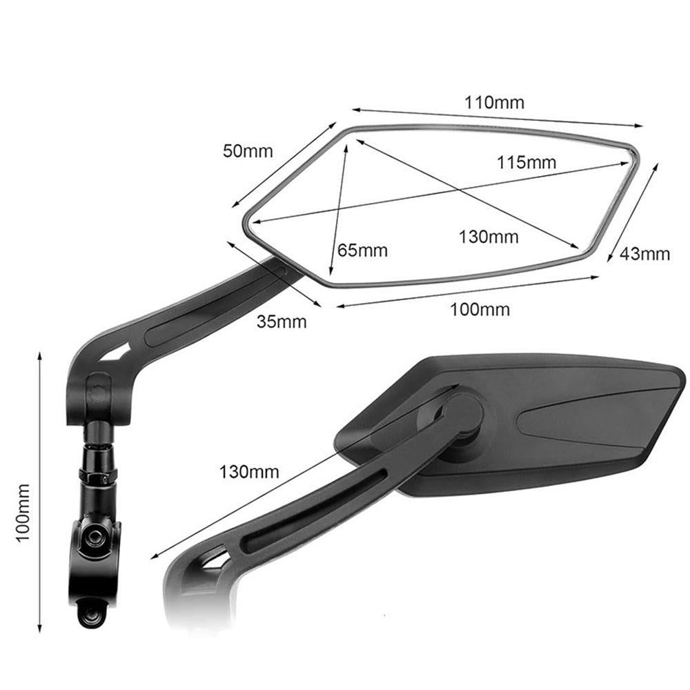 Handlebar Bike Mirror Ajustable and Rotatable Rearview Bicycle Mirror Security Cycling Rearview Mirror Easy to Install