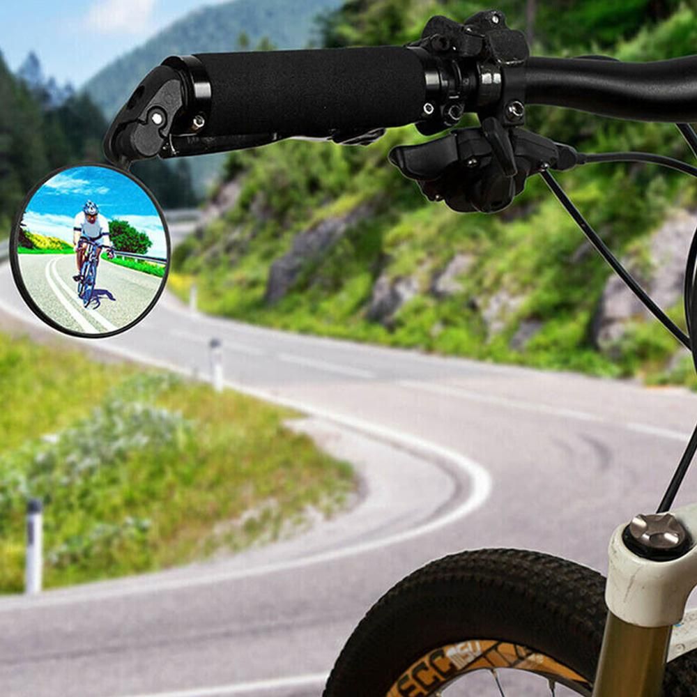 Handlebar Bike Mirrors Adjustable Bicycle Rearview Mirror for Mountain Road Bikes - 1PC