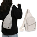 Sling Bag for Women Sling Backpack Chest Daypack Crossbody Bag - White