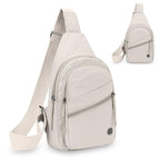 Sling Bag for Women Sling Backpack Chest Daypack Crossbody Bag - White