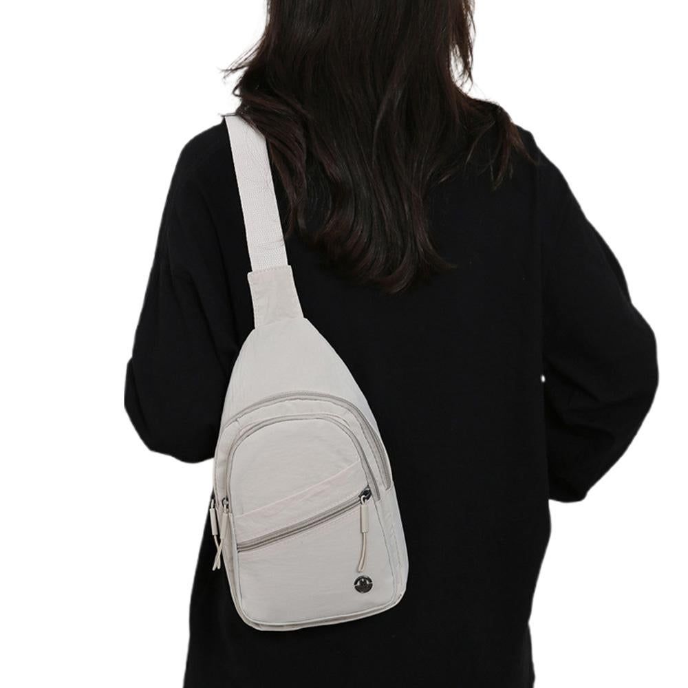 Sling Bag for Women Sling Backpack Chest Daypack Crossbody Bag - White
