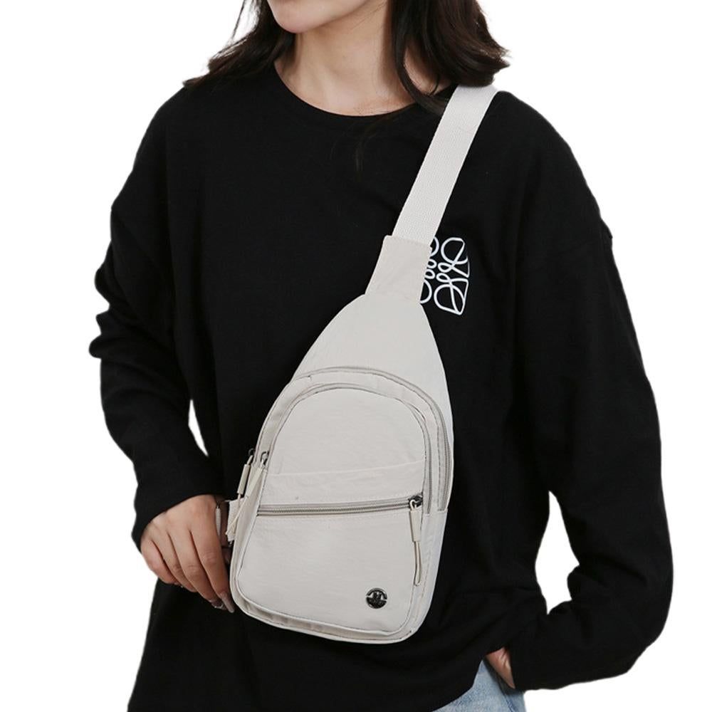 Sling Bag for Women Sling Backpack Chest Daypack Crossbody Bag - White