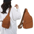 Sling Bag for Women Sling Backpack Chest Daypack Crossbody Bag - Orange