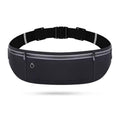Running Belt Ultra Light Bounce Free Waist Pouch Bag Fitness Workout Belt Sport Waist Pack Exercise Waist Bag - Black