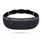 Running Belt Ultra Light Bounce Free Waist Pouch Bag Fitness Workout Belt Sport Waist Pack Exercise Waist Bag - Black