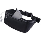 Running Belt Ultra Light Bounce Free Waist Pouch Bag Fitness Workout Belt Sport Waist Pack Exercise Waist Bag - Black