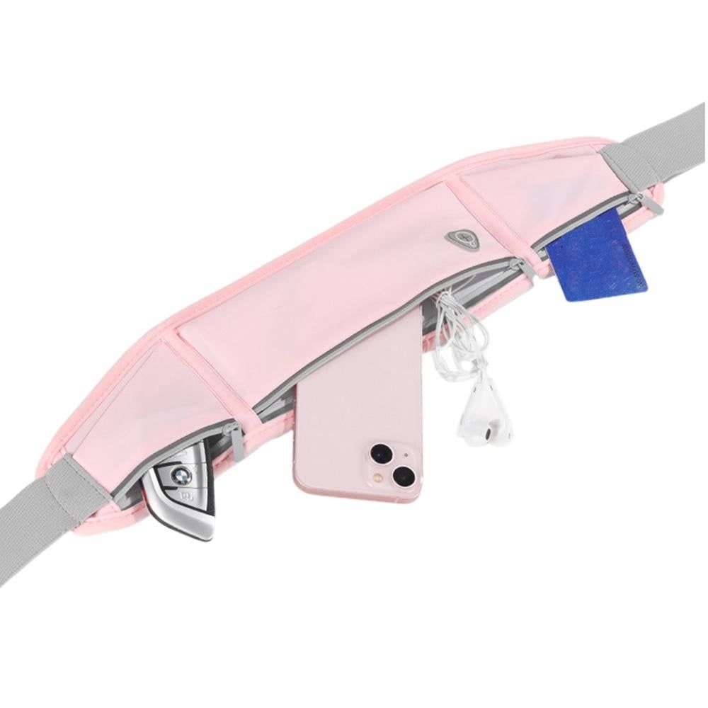 Running Belt Ultra Light Bounce Free Waist Pouch Bag Fitness Workout Belt Sport Waist Pack Exercise Waist Bag - Pink