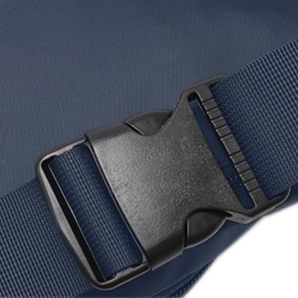 Waist Bag With 3 Zipper Pockets Crossbody Bag Unisex Large Fanny Pack For Travel Holiday - Dark Blue