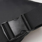 Waist Bag With 3 Zipper Pockets Crossbody Bag Unisex Large Fanny Pack For Travel Holiday - Black