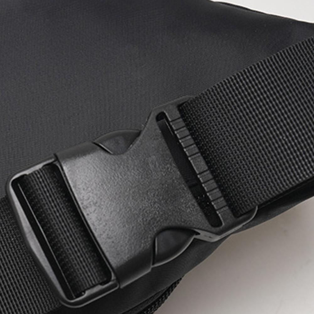 Waist Bag With 3 Zipper Pockets Crossbody Bag Unisex Large Fanny Pack For Travel Holiday - Black
