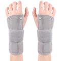 1Pair Carpal Tunnel Wrist Brace Carpal Tunnel Splint Arthritis Pain and Support For Sprained Relief Night Work - Gray & S