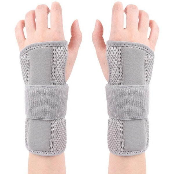 1Pair Carpal Tunnel Wrist Brace - Gray & S