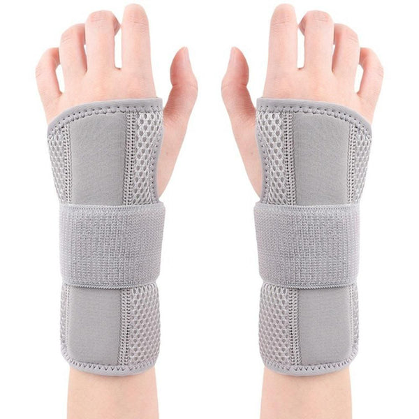 1Pair Carpal Tunnel Wrist Brace - Gray & M