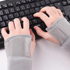 1Pair Carpal Tunnel Wrist Brace Carpal Tunnel Splint Arthritis Pain and Support For Sprained Relief Night Work - Gray & L