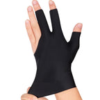 1 Pair Three Finger Billiards Gloves For Left Hand Pool And Snooker - Black