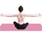 6 Tube Pedal Ankle Puller Fitness Exercise Rope with 8 Shape Resistance Band - Pink