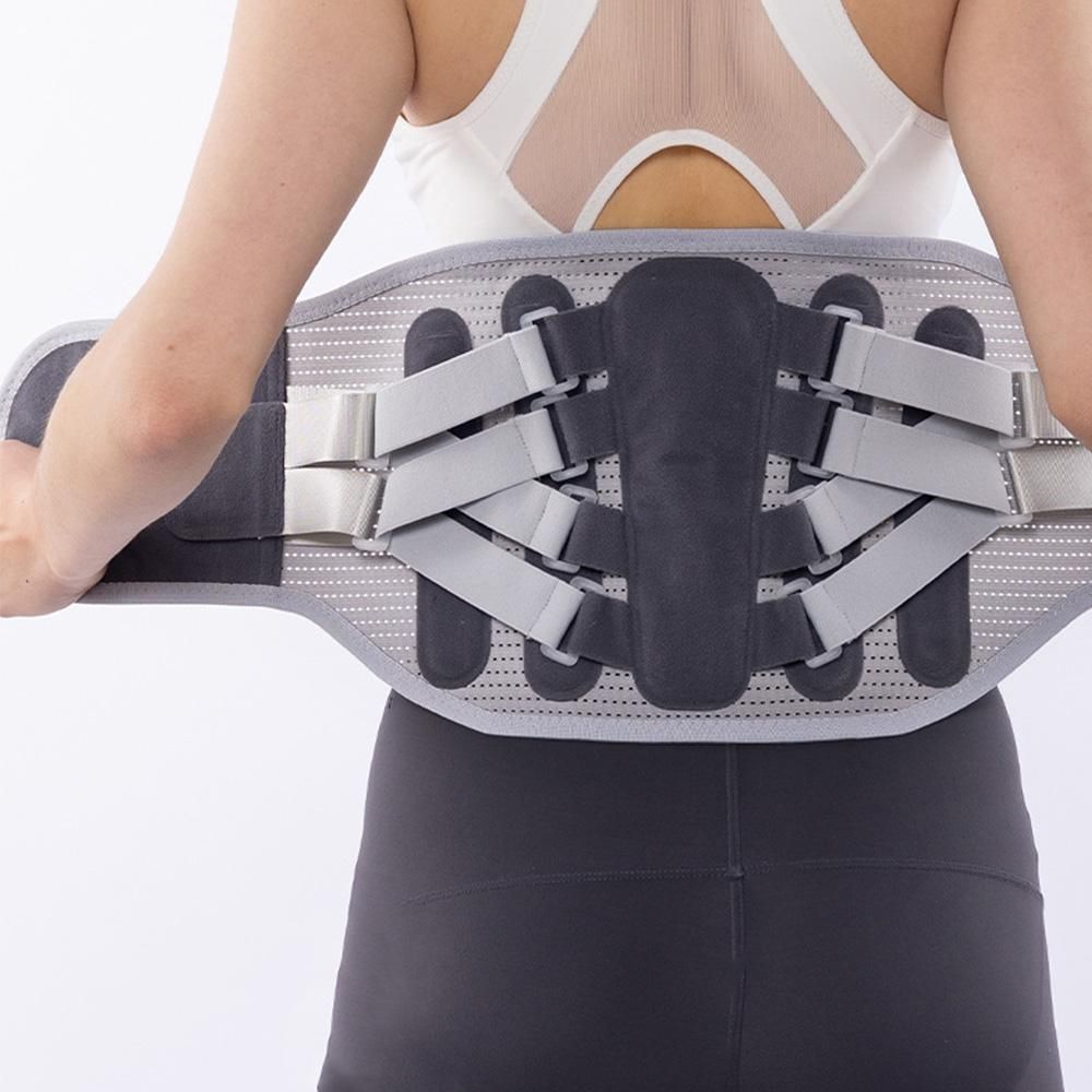 Adjustable Lumbar Support Belt Lower Back Brace With Lumbar Pad Waist Belt - L