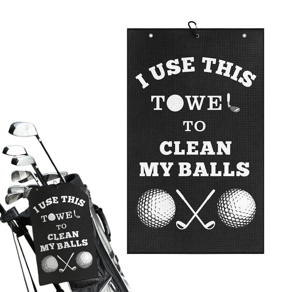 Golf Towel for Golf Bag with Clip Funny Cleaning Cloth for Balls & Clubs