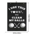 Golf Towel for Golf Bag with Clip Funny Cleaning Cloth for Balls & Clubs