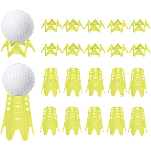 Plastic Simulator Golf Tees for Outdoor Indoor Practice Training - Yellow