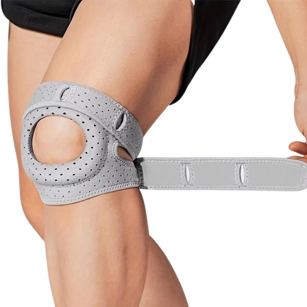 Professional Sports Knee Brace Meniscus Support for Running Hiking - Gray