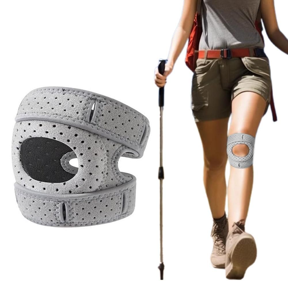 Professional Sports Knee Brace Meniscus Support for Running Hiking - Gray