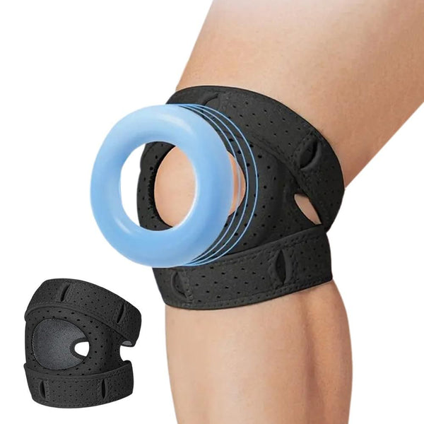 Professional Sports Knee Brace Meniscus Support for Running Hiking - Black