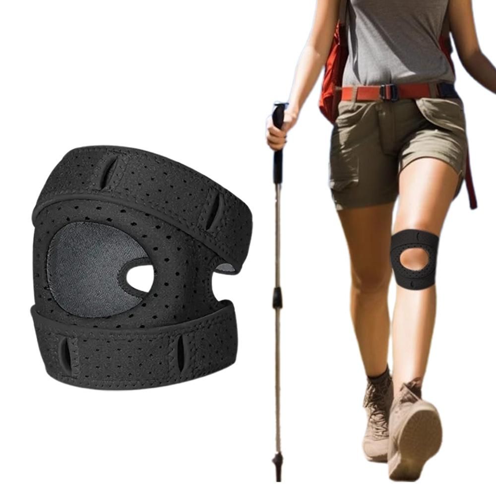 Professional Sports Knee Brace Meniscus Support for Running Hiking - Black