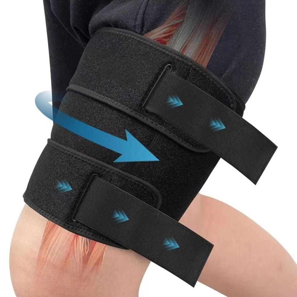Thigh Brace Adjustable Compression Sleeve Support For Workouts