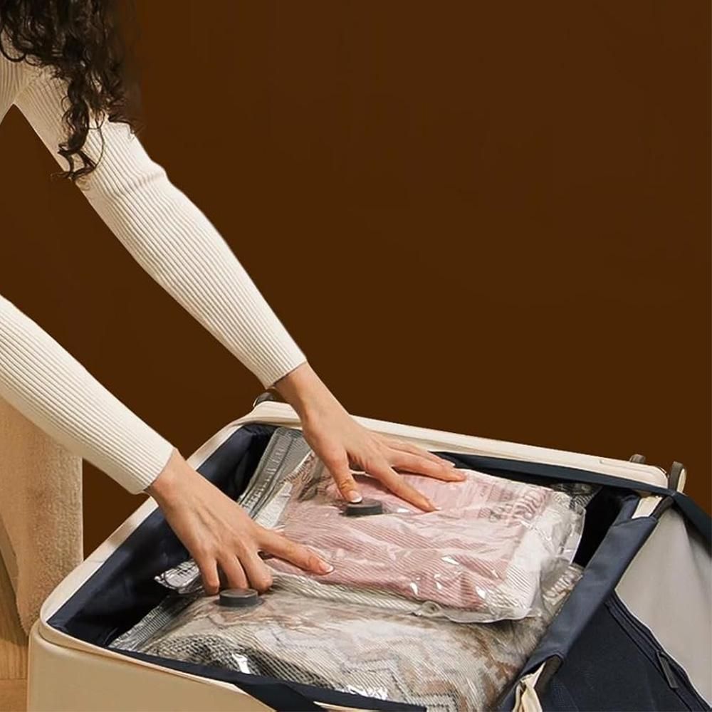 15Pcs Vacuum Bags for Travel with Rechargeable Air Pump Space Saver Compression Set