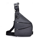 Anti Theft Sling Bag Oxford Cloth Chest Shoulder Bag Travel Crossbody Pack - Left