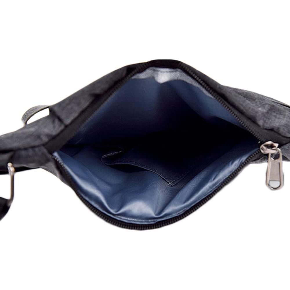 Anti Theft Sling Bag Oxford Cloth Chest Shoulder Bag Travel Crossbody Pack - Left