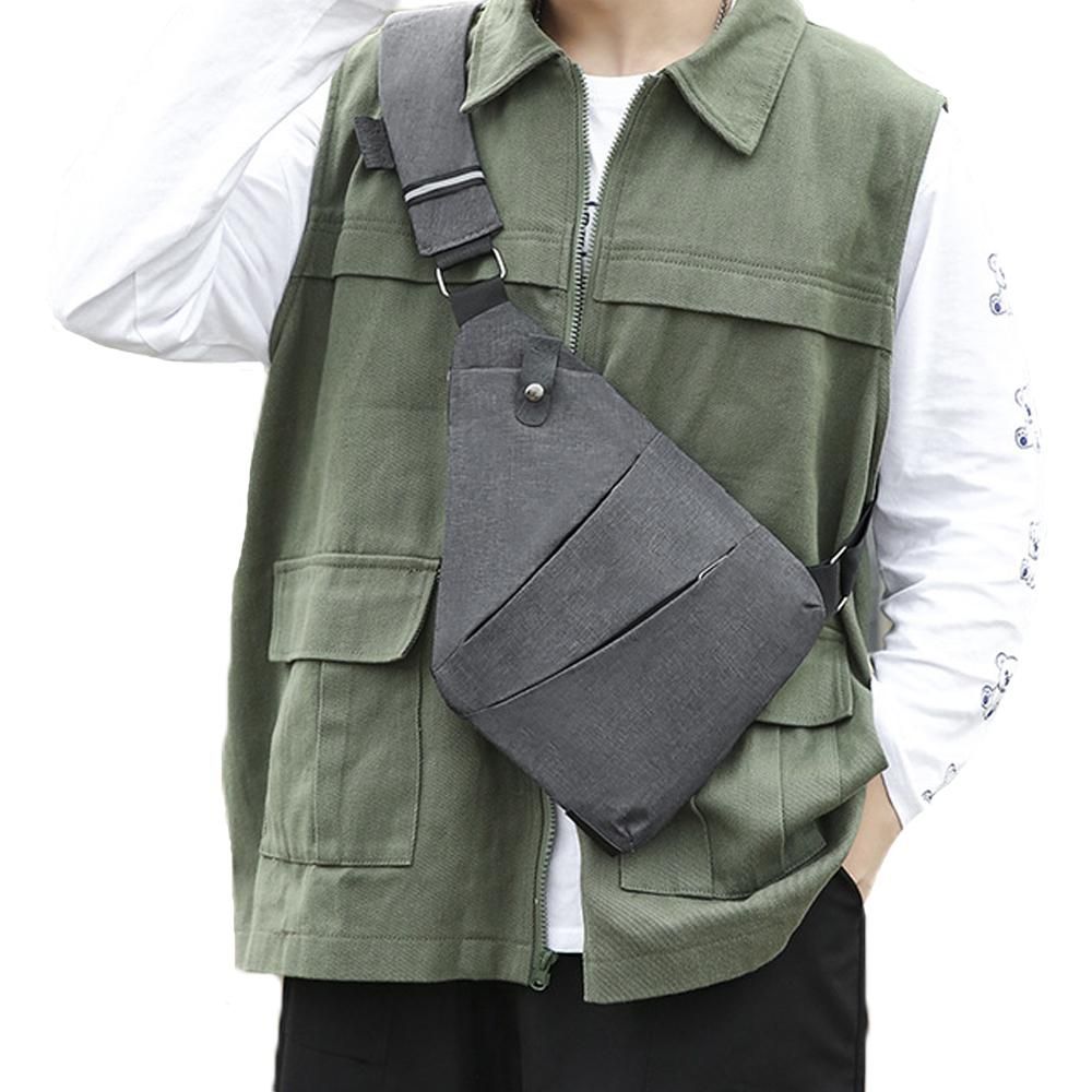 Anti Theft Sling Bag Oxford Cloth Chest Shoulder Bag Travel Crossbody Pack - Right