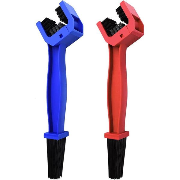 2 Pcs Dual Head Bike Chain Cleaning Brush Set for Bicycle, Motorcycle