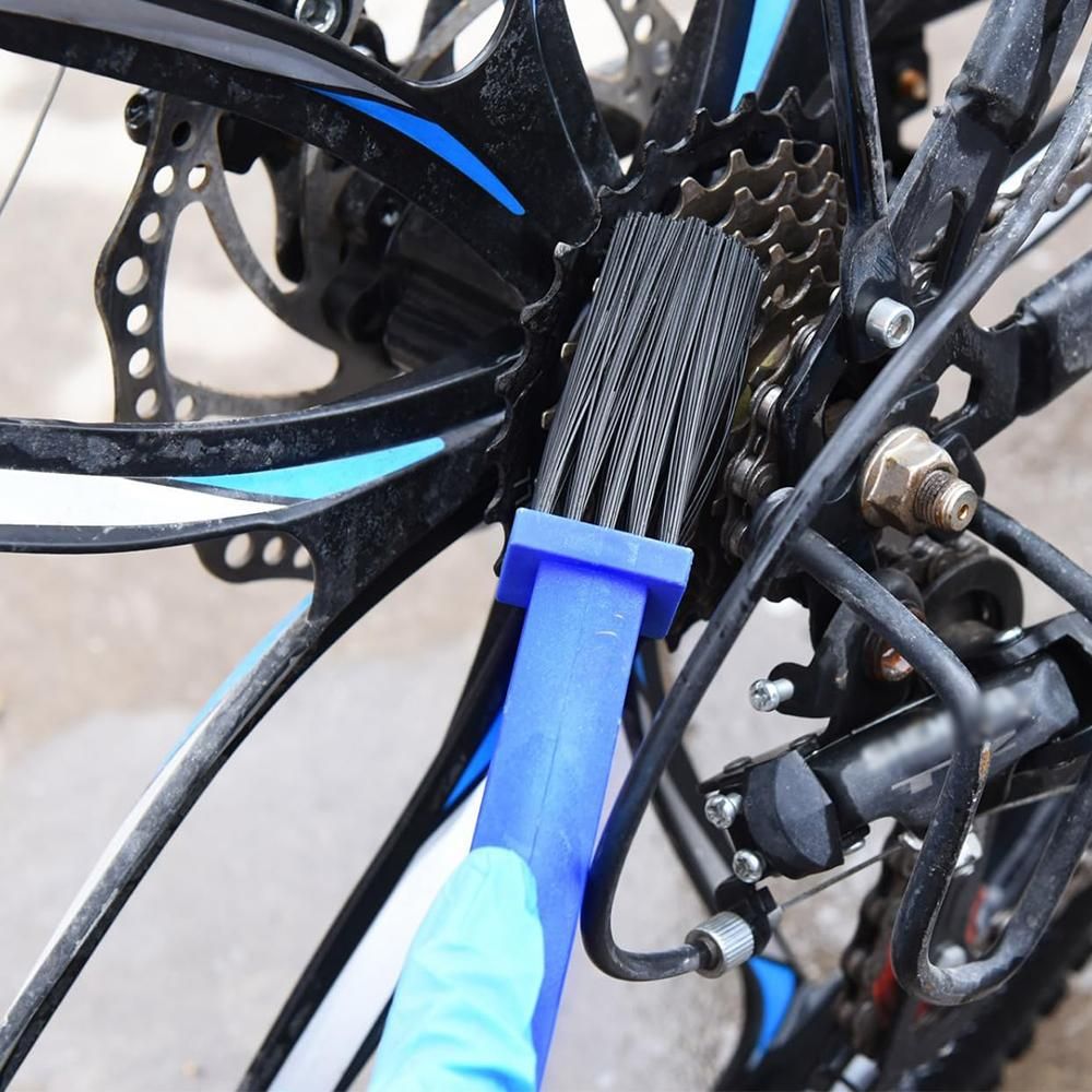 2 Pcs Dual Head Bike Chain Cleaning Brush Set for Bicycle Motorcycle Chain Cleaner