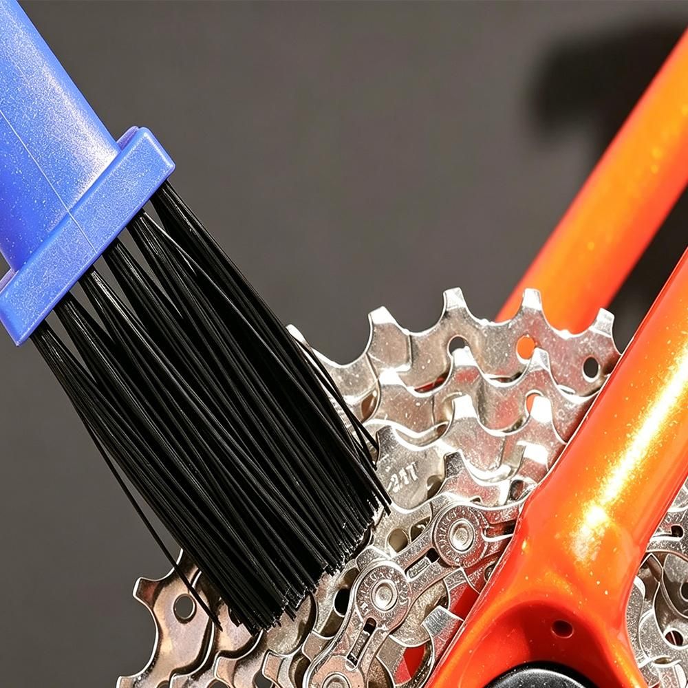 2 Pcs Dual Head Bike Chain Cleaning Brush Set for Bicycle Motorcycle Chain Cleaner