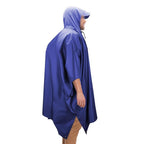 3 in 1 Portable Rain Poncho Waterproof Lightweight Emergency Raincoat with Pocket - Blue