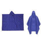 3 in 1 Portable Rain Poncho Waterproof Lightweight Emergency Raincoat with Pocket - Blue