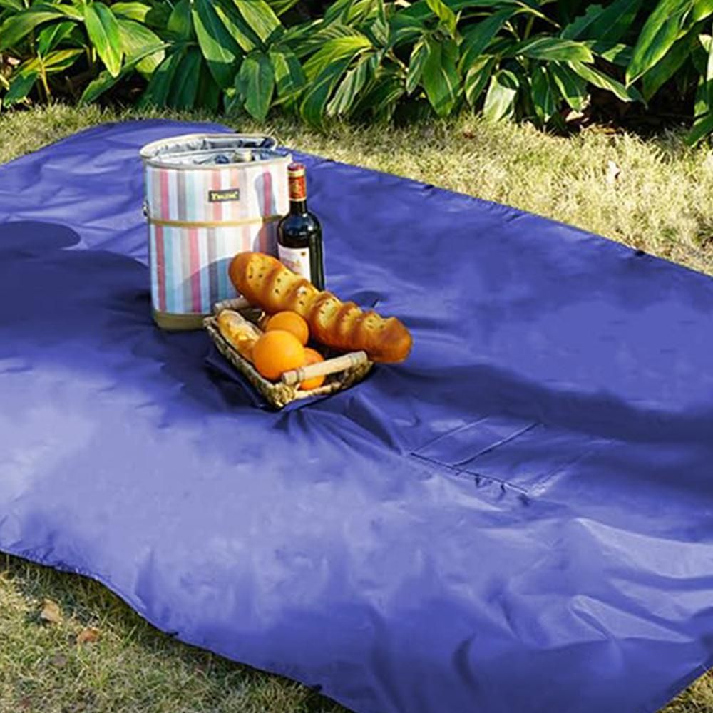 3 in 1 Portable Rain Poncho Waterproof Lightweight Emergency Raincoat with Pocket - Blue