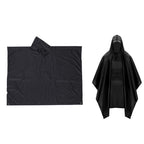 3 in 1 Portable Rain Poncho Waterproof Lightweight Emergency Raincoat with Pocket - Black
