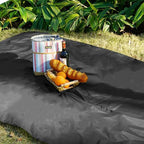 3 in 1 Portable Rain Poncho Waterproof Lightweight Emergency Raincoat with Pocket - Black
