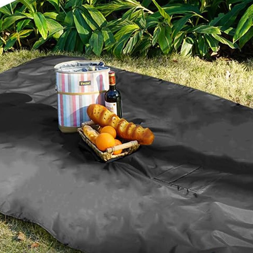 3 in 1 Portable Rain Poncho Waterproof Lightweight Emergency Raincoat with Pocket - Black