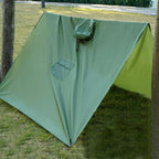 3 in 1 Portable Rain Poncho Waterproof Lightweight Emergency Raincoat with Pocket - Army Green