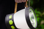 Solar Camping Lantern Rechargeable Outdoor LED Light with RGB Mood Lighting