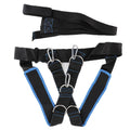 Speed Strength Training Sled Shoulder Harness Resistance Band Belt (Black + Blue)